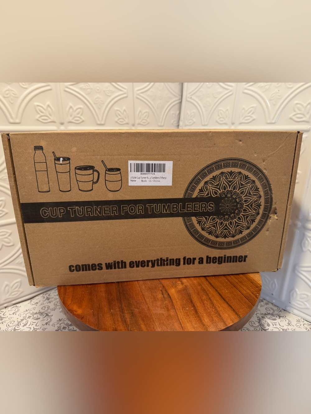 Tumbler Turner Kit for Tumblers by LFSUM - Brown